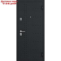 Дверь металлическая SalvaDoor 2, 2050 × 960 мм, левая, цвет чёрный муар / экодуб