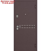 Дверь металлическая SalvaDoor 3, 2050 × 960 мм, правая, цвет муар бордо/лиственница белая
