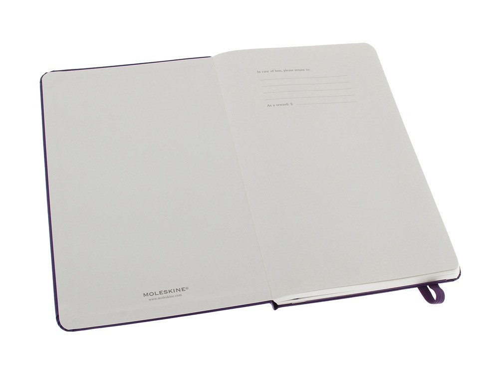 Записная книжка Moleskine Classic (в линейку) в твердой обложке, Large (13х21см), фиолетовый - фото 2 - id-p219502073
