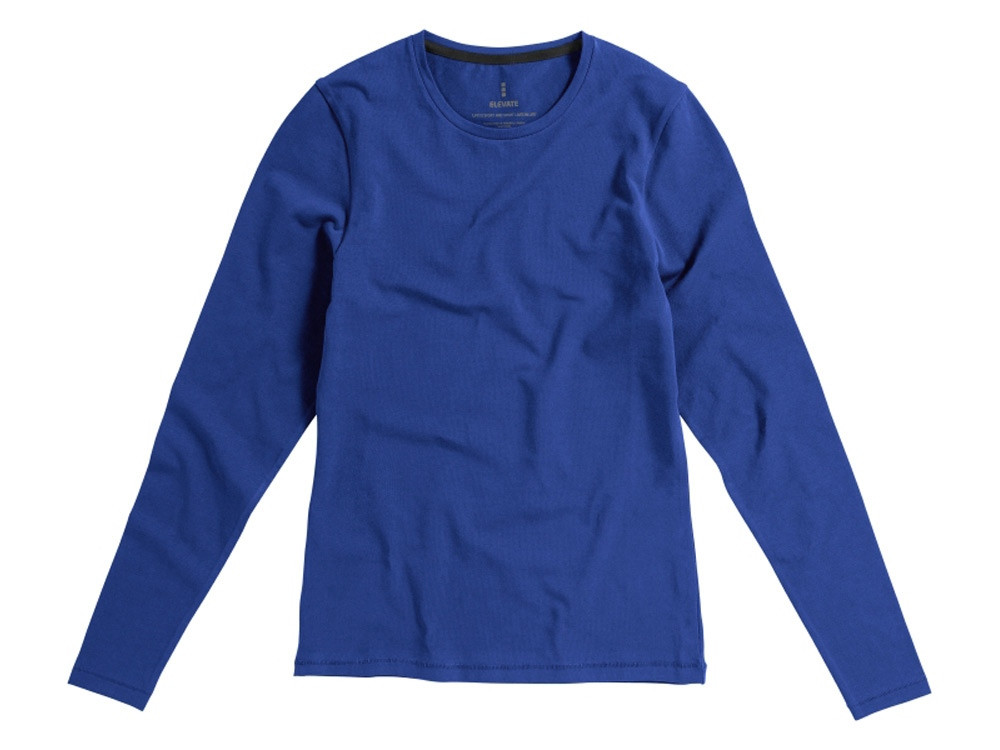 Ponoka женская футболка из органического хлопка, длинный рукав, синий - фото 8 - id-p219502074
