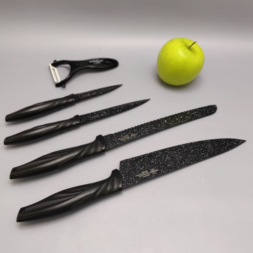 Набор кухонных ножей из нержавеющей стали 5 предметов Mercury Z pro-line MC-9269/ Подарочная упаковка - фото 6 - id-p219502745