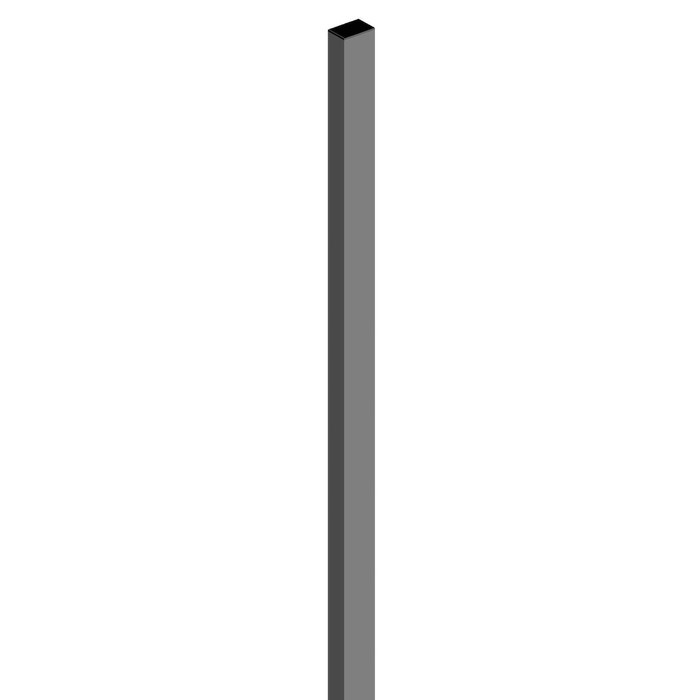 Столб, 60 × 40 мм, толщина 1.2 мм, высота 2.5м, под бетон, с заглушкой, цвет графит - фото 1 - id-p219503210