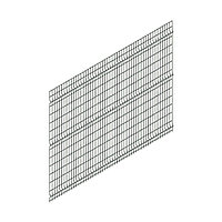 Панельное ограждение, 1.53 × 2.5 м, ячейка 200 × 55 мм, диметр прута 3.5 мм, цвет графит