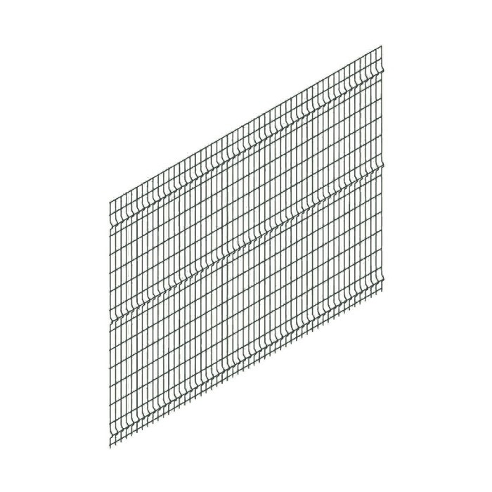 Панельное ограждение, 1.53 × 2.5 м, ячейка 200 × 55 мм, диметр прута 3.5 мм, цвет графит - фото 1 - id-p219503216