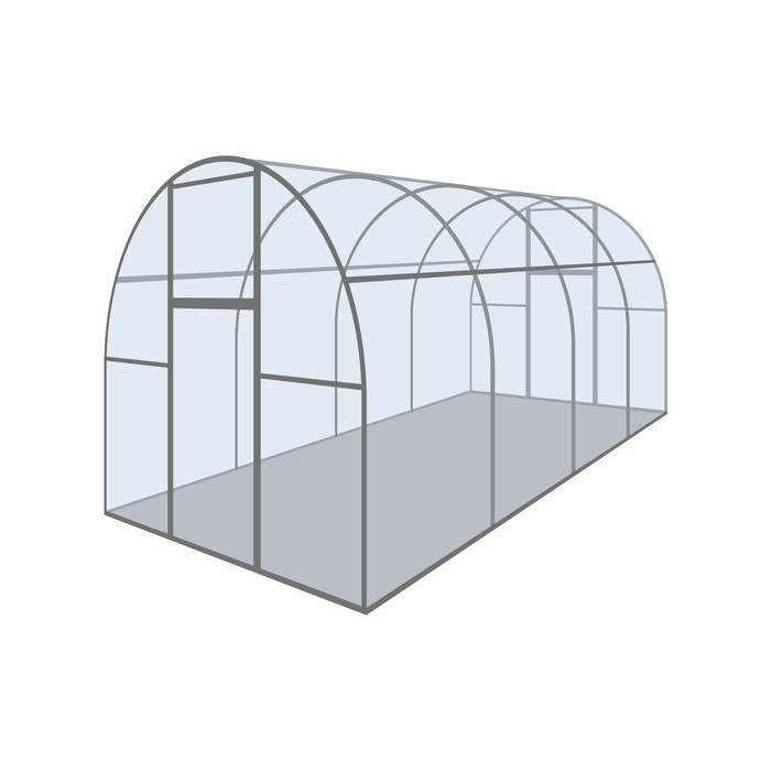 Каркас теплицы «Оптима III-Цинк», 4 × 2 × 1,9 м, оцинкованная сталь, профиль 20 × 20 мм, без поликарбоната - фото 1 - id-p219503283
