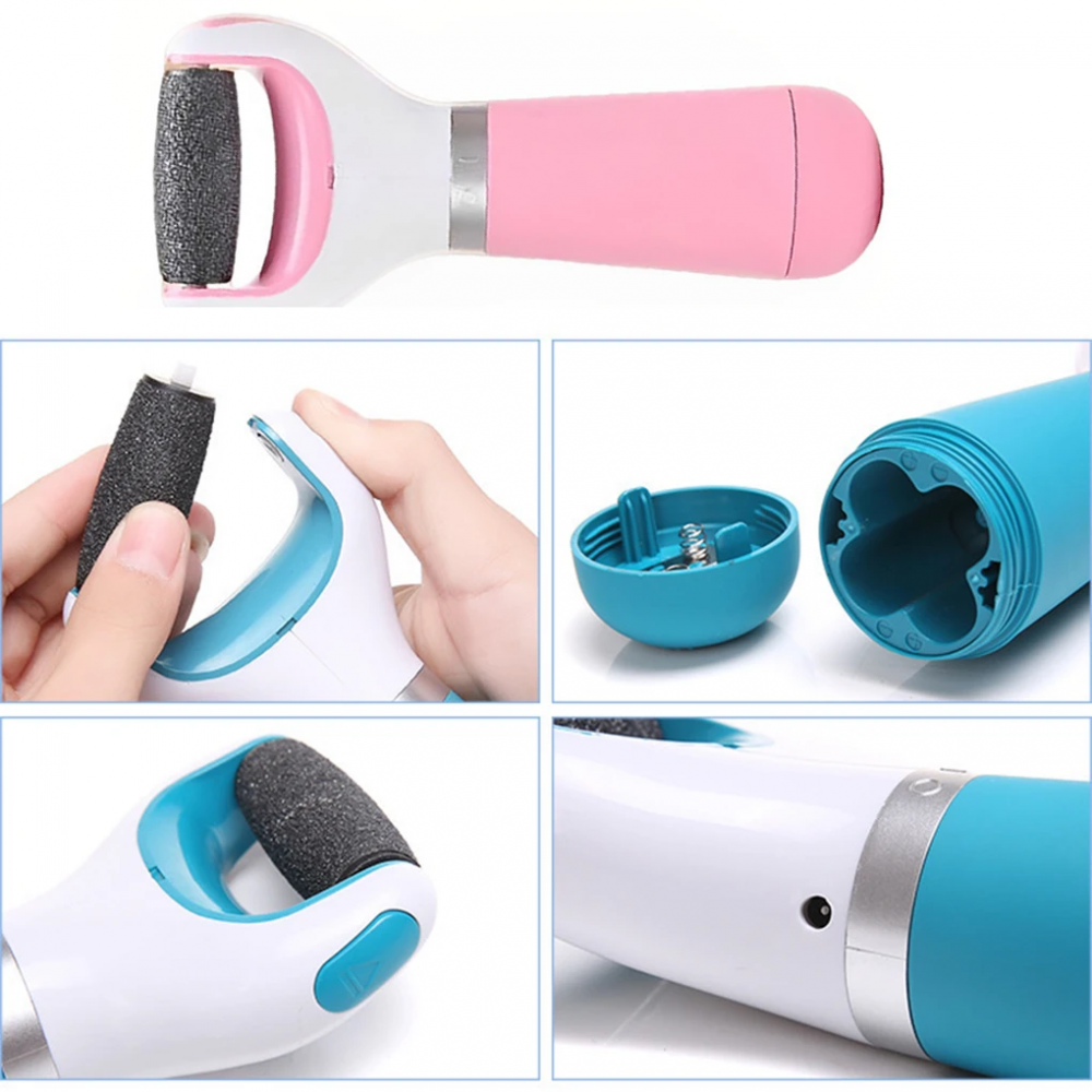 Пилка электрическая роликовая для педикюра Cordless Electric Callus Remover (2 насадки) - фото 6 - id-p219502758