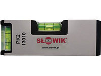Уровень 140 мм 2 глаз. карманный, серебро PK2 SLOWIK (быт.) (580 гр/м 1.00 мм/м) (13010)