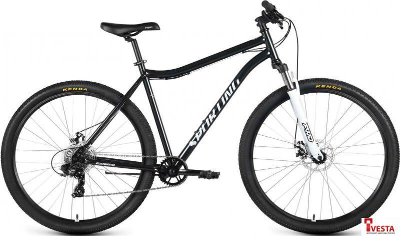 Велосипед Forward SPORTING 29 2.0 D (29 8 ск. рост. 21) 2023, черный/белый, RB3R98141XBKXWH - фото 1 - id-p219508632