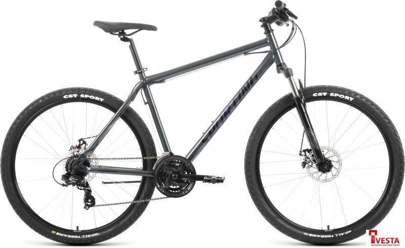 Велосипед Forward SPORTING 29 2.1 D (29 21 ск. рост. 19) 2023, черный/темно-серый - фото 1 - id-p219508634