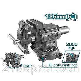 Тиски слесарные с наковальней 125 мм 5 " TOTAL THTMF6156 THTMF6156