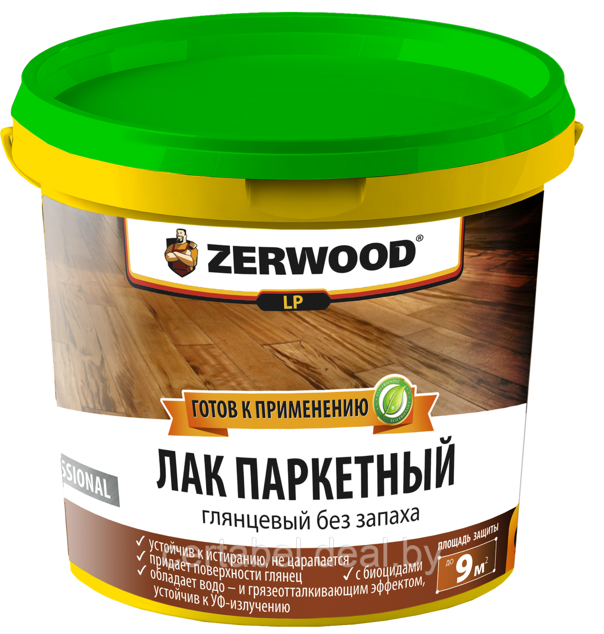 Лак паркетный ZERWOOD LP глянцевый акрилоуретановый самовыравнивающийся - фото 1 - id-p219509212