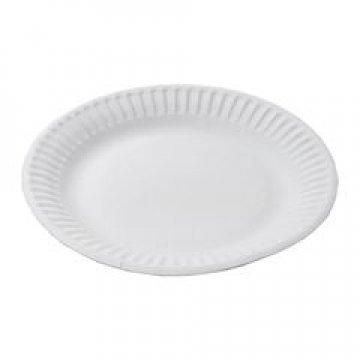Одноразовые бумажные тарелки белые, диаметр 210 мм,