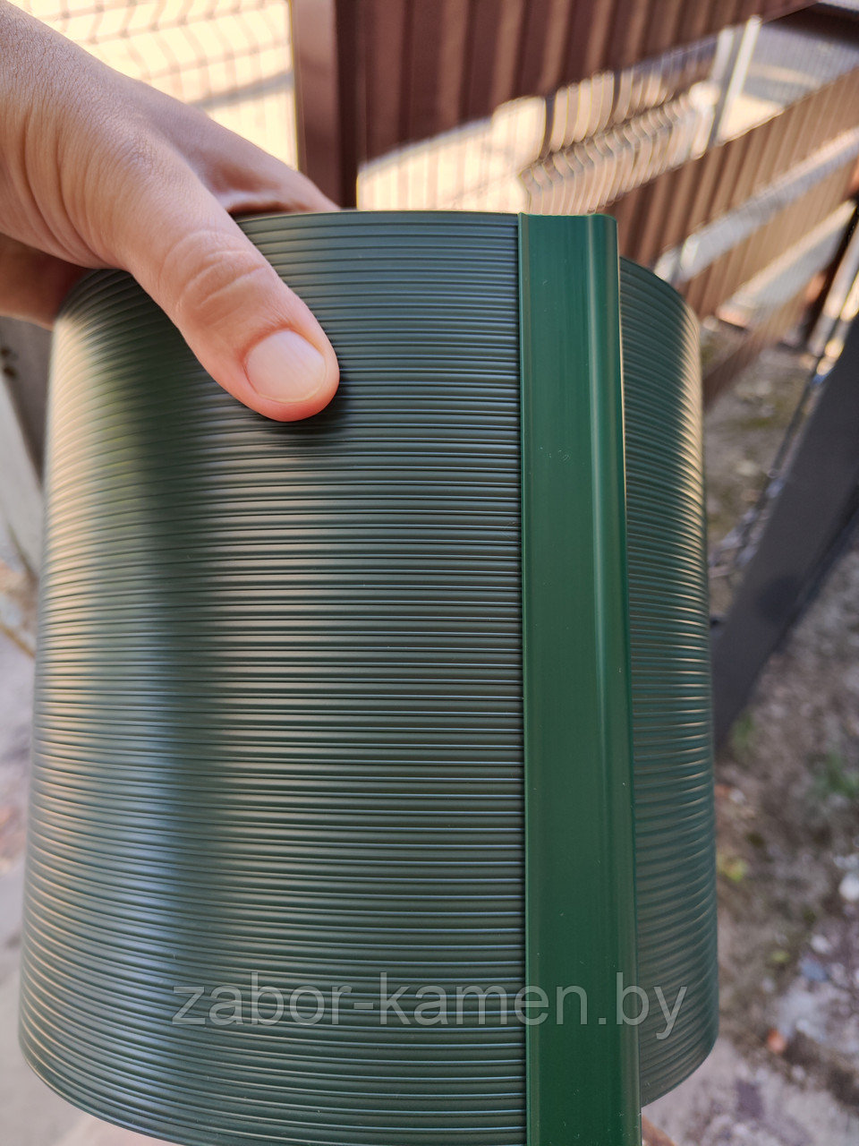 Зажим для заборной ленты 19 см, зеленый RAL6005, комплект - 10шт. - фото 3 - id-p204649084