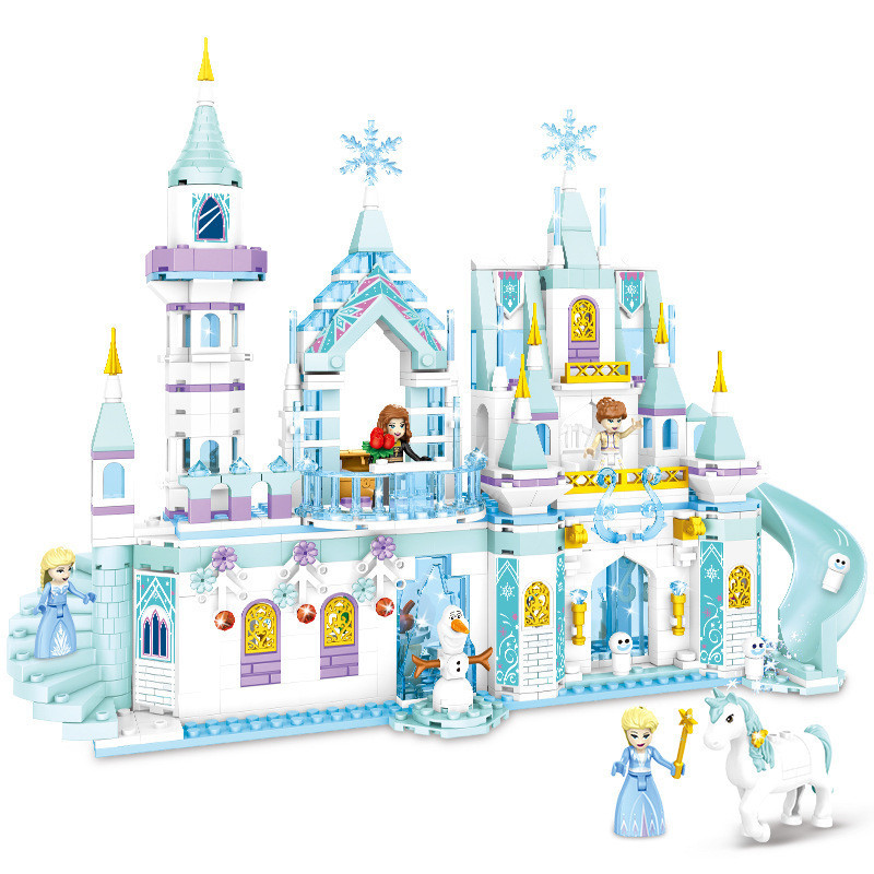 Детский конструктор для девочек Холодное сердце ледяной замок Эльзы 7459 аналог лего Lego Disney Frozen 734 д. - фото 1 - id-p219509952
