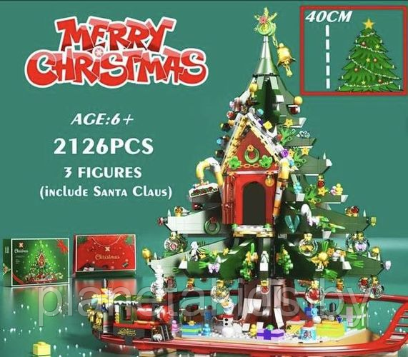 Конструктор Новый год Рождественская елка 2126 деталей 88013 Christmas (аналог LEGO Лего) - фото 1 - id-p219509971