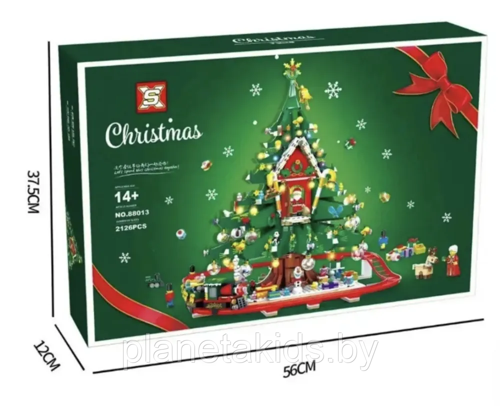 Конструктор Новый год Рождественская елка 2126 деталей 88013 Christmas (аналог LEGO Лего) - фото 4 - id-p219509971