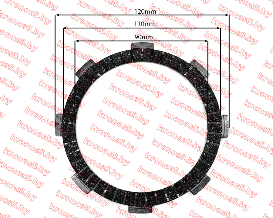 К-т дисков сцепления (5шт) 178F/186F - фото 6 - id-p219344322
