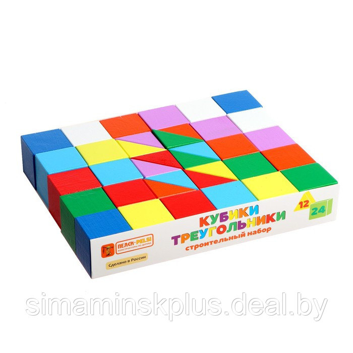 Кубики-треугольники, строительный набор - фото 1 - id-p219513030