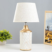 Настольная лампа "Аннет" E14 40Вт коричневый-белый 23х23х41 см