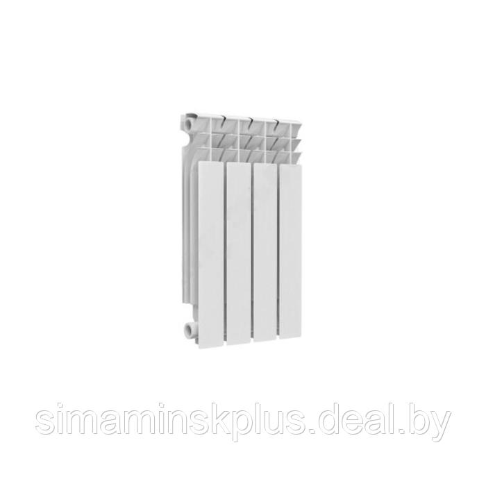 Радиатор алюминиевый Ogint Alpha RAL 9016, 740 Вт, 500 х 85 мм, 4 секции, белый - фото 1 - id-p219512498