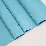 Лоскут Атлас, голубой с голубыми снежинками, 100*150см, фото 2