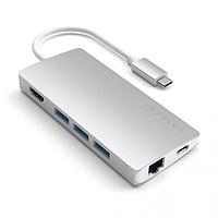 Адаптер Satechi Aluminum Type-C Multi-Port Adapter Silver ST-TCMA2S