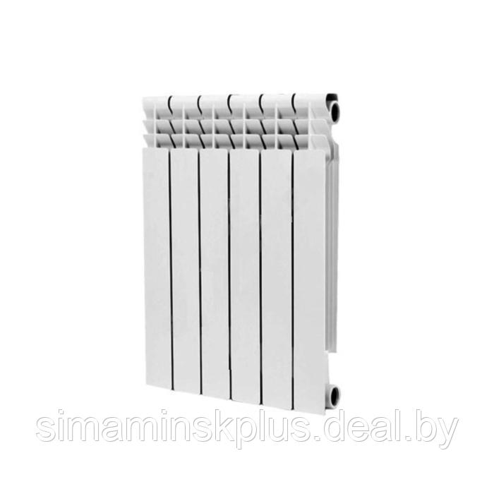 Радиатор алюминиевый Ogint Alpha RAL 9016, 350 х 80 мм, 6 секций, белый - фото 1 - id-p219512505