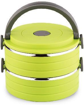 Ланч-бокс детский VS25 ланчбокс с отделениями термос контейнер двойной зеленый для еды детей - фото 1 - id-p219443579