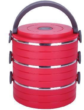 Ланч-бокс детский VS23 красный термос контейнер для еды детей пищевой ланчбокс с отделениями - фото 1 - id-p219443580