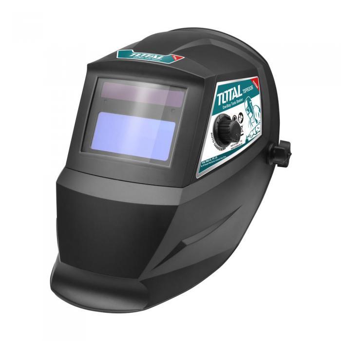 Маска щиток шлем сварщика хамелеон TOTAL TSP9306 сварочная откидная каска для сварки с автозатемнением - фото 1 - id-p219499463