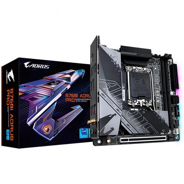 Материнская плата GigaByte B760I AORUS PRO - фото 1 - id-p219214037