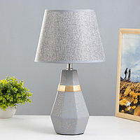 Настольная лампа "Айседора" E14 40Вт серый-золото 23х23х40 см