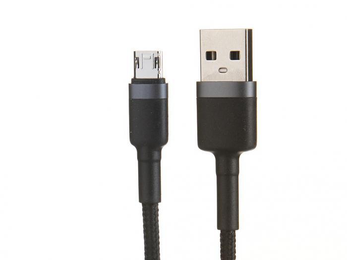 Аксессуар Baseus Cafule Cable USB - MicroUSB 2.4A 1m Grey-Black CAMKLF-BG1 - фото 1 - id-p219500485