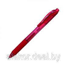 Ручка-роллер автоматическая Pentel "EnerGel-X", красный 0.5мм,корпус красный
