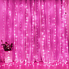 Светодиодная шторка-гирлянда 3х2м  Розовая, фото 8