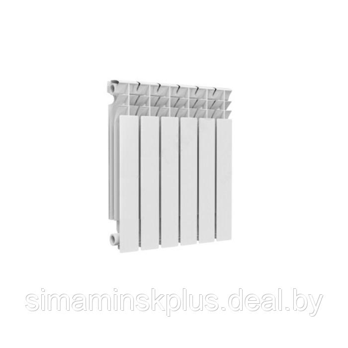 Радиатор алюминиевый Ogint Alpha RAL 9016, 1110 Вт, 500 х 85 мм, 6 секций, белый - фото 1 - id-p219512520