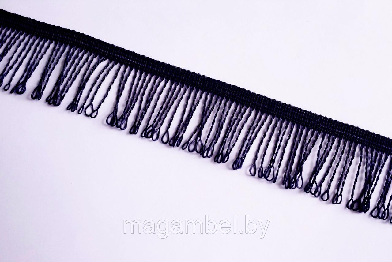 Бахрома "мишурная" декоративная синего цвета