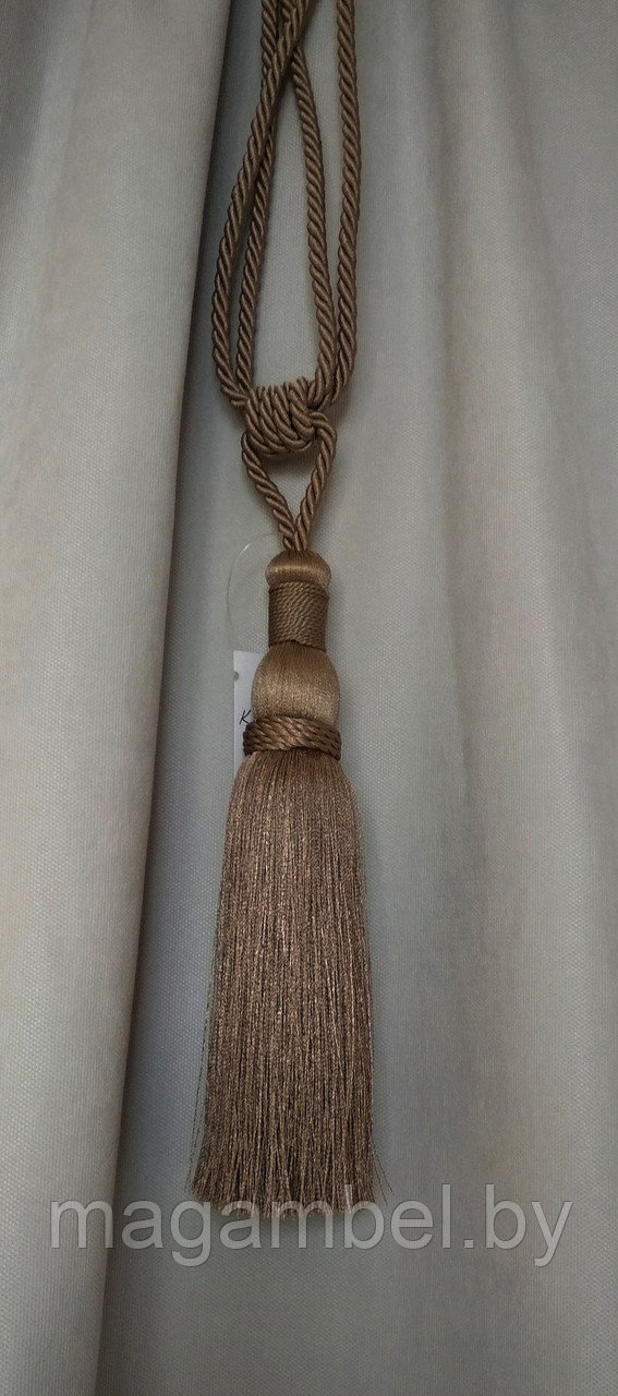 Кисть " Крис" средняя серо - бежевого цвета  для штор и гардин цвет М70