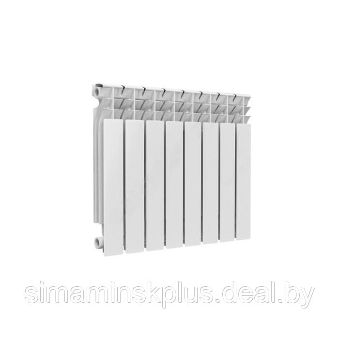 Радиатор алюминиевый Ogint Alpha RAL 9016, 1480 Вт, 500 х 85 мм, 8 секций, белый - фото 1 - id-p219512570