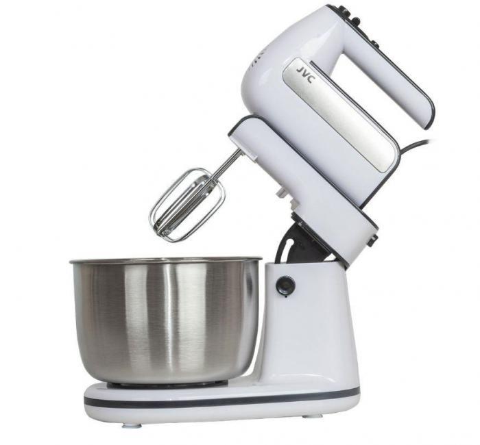 Миксер ручной электрический для кухни с венчиками и чашей для теста JVC JK-MX330 - фото 1 - id-p219069910