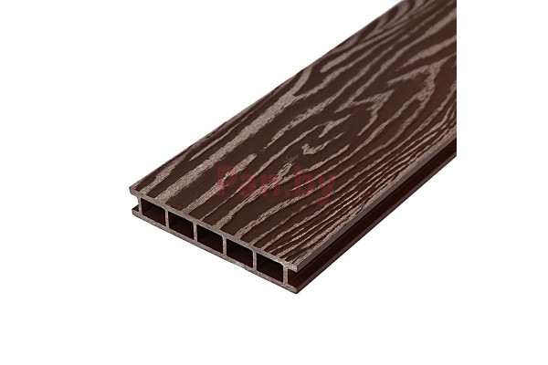 Террасная доска (декинг) из ДПК KronParket 3D Шоколад 3000*152*24 мм - фото 1 - id-p219503804