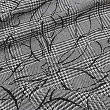 Трикотаж костюмно-плательный черный/белый