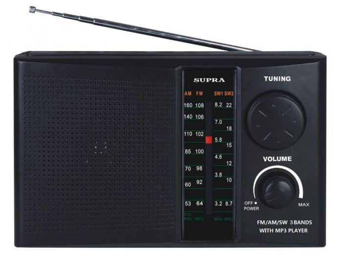 Портативный радиоприемник SUPRA BB19 черный мощный аналоговый FM приемник радио на батарейках - фото 1 - id-p219441589