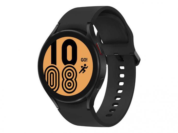 Умные наручные смарт-часы Samsung Galaxy Watch 4 44mm черные SM-R870NZKACIS мужские женские круглые спортивные - фото 1 - id-p219499311