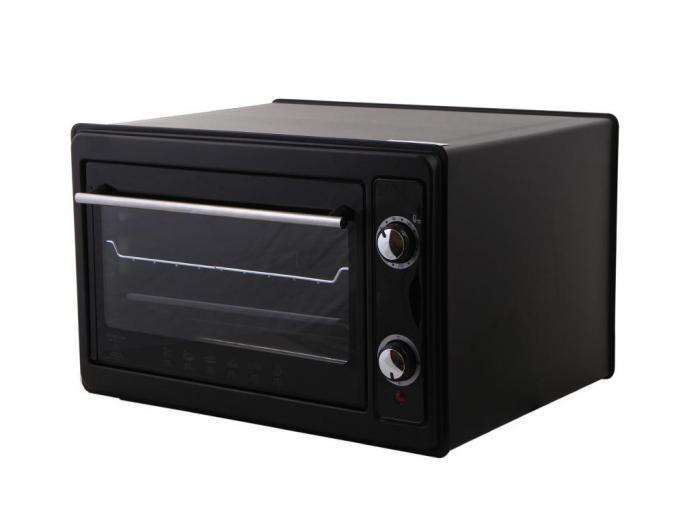 Электрическая мини печь жарочный духовой шкаф настольная духовка электропечь с термостатом Delta D-0122 черная - фото 1 - id-p219499319