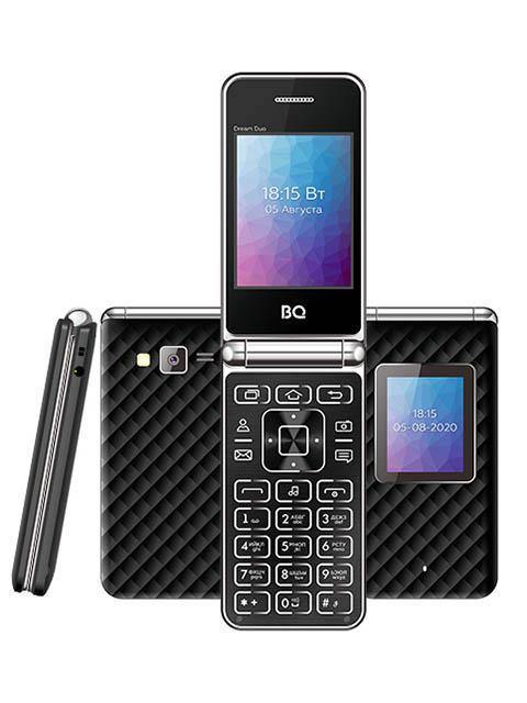 Телефон мобильный раскладной BQ 2446 Dream Duo черный раскладушка - фото 1 - id-p219499350