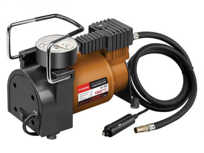 Автомобильный компрессор насос для накачки шин Starwind CC-220 портативный электрический от прикуривателя 12V - фото 1 - id-p219499421