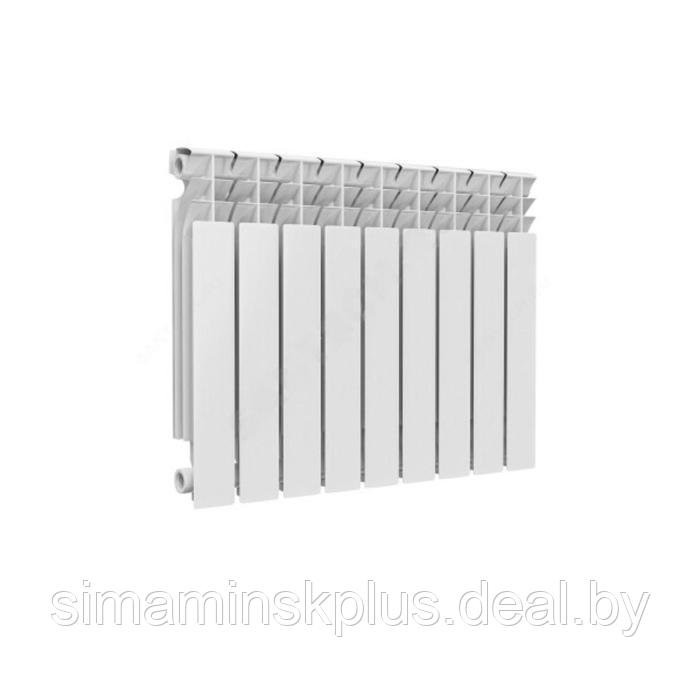 Радиатор алюминиевый Ogint Alpha RAL 9016, 1665 Вт, 500 х 85 мм, 9 секций, белый - фото 1 - id-p219512589
