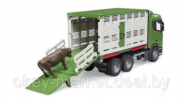 Игрушка Bruder Автомобиль для перевозки животных Scania 03548, фото 2