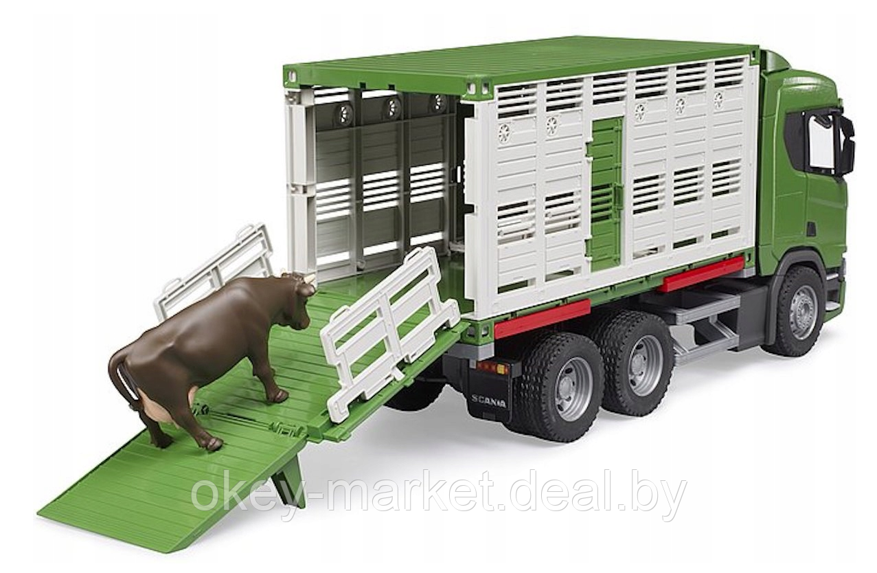 Игрушка Bruder Автомобиль для перевозки животных Scania 03548 - фото 8 - id-p219517415